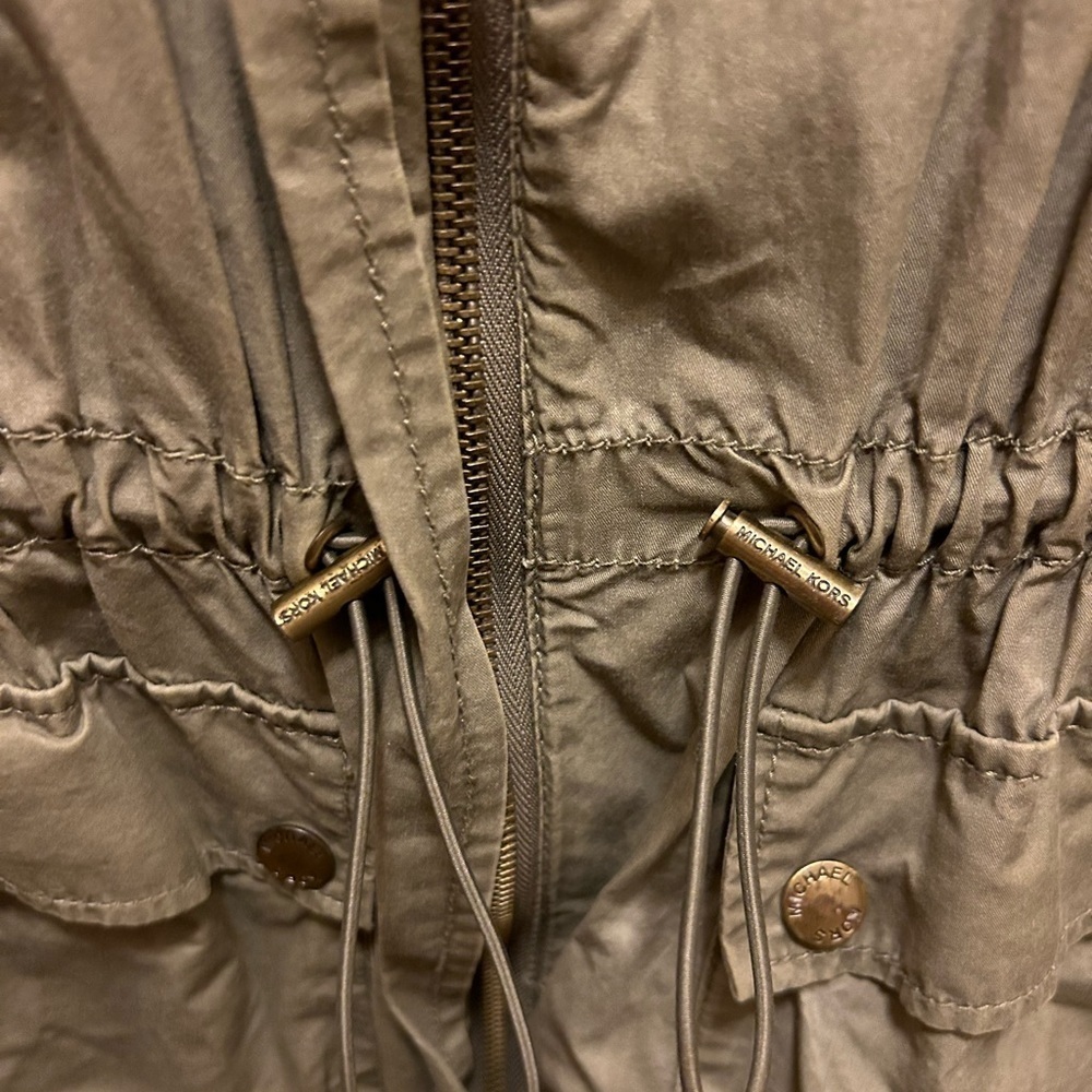 Michael Kors Army Green Lightweight Jacket Sz S - Picture 10 of 13